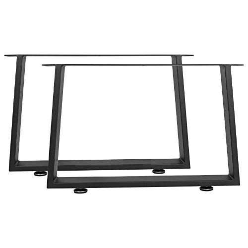 JWS X T Tischbeine Tischkufen Stahl Tischgestell Industriedesign Tischuntergestell Metall, Ausführung:Trapez 400x640mm