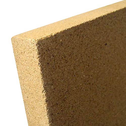 V1-30 - Vermiculite Platte - Schamotte Ersatz für Kaminöfen - Stärke: 30 mm - Maße: 400 x 300 mm