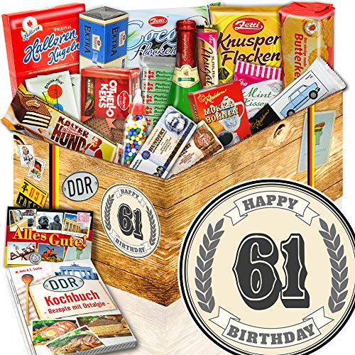 61. Geburtstag + Geschenkkorb DDR Süß + Geburtstagsgeschenke Mama