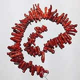 CHENTAOCS 18–60 mm unregelmäßige rote Korallenperlen, lose Stränge, DIY, handgefertigter Edelstein, 39,4 cm (Farbe: lose Perlen)