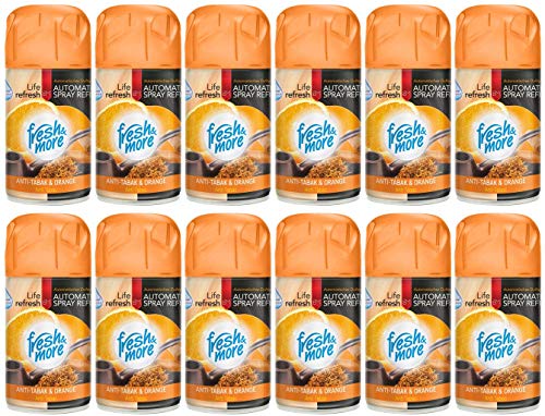 3x Fresh&More Nachfüller Anti Tabak Cedar&Orange Passend Für Freshmatic Max -250ml