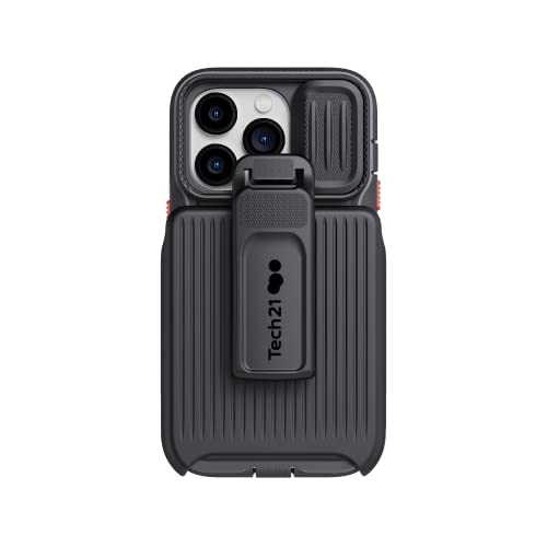 Tech21 iPhone 14 Pro Evo Max Kompatibel mit MagSafe® - Langlebige, stoßdämpfende und robuste Handyhülle mit Holster und 6,1 m FlexShock Multi-Drop Schutz