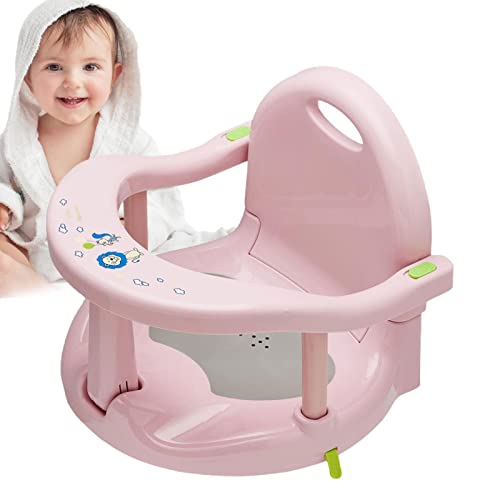 Baby-Badewannensitz - Faltbarer rutschfester Sit-Up-Badesitz für Babys,Badewannenstuhl für Kleinkinder mit leistungsstarken Saugnäpfen, Badestuhl Baby, Babybadesitze, Badewannensitz für 6-18 Pratvider