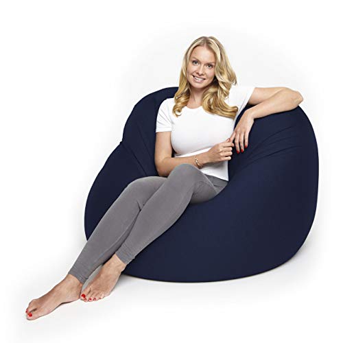 Lumaland Flexi Comfort Sitzsack Premium Bean Bag Sitzkissen Big 155 x 100 cm Navyblau