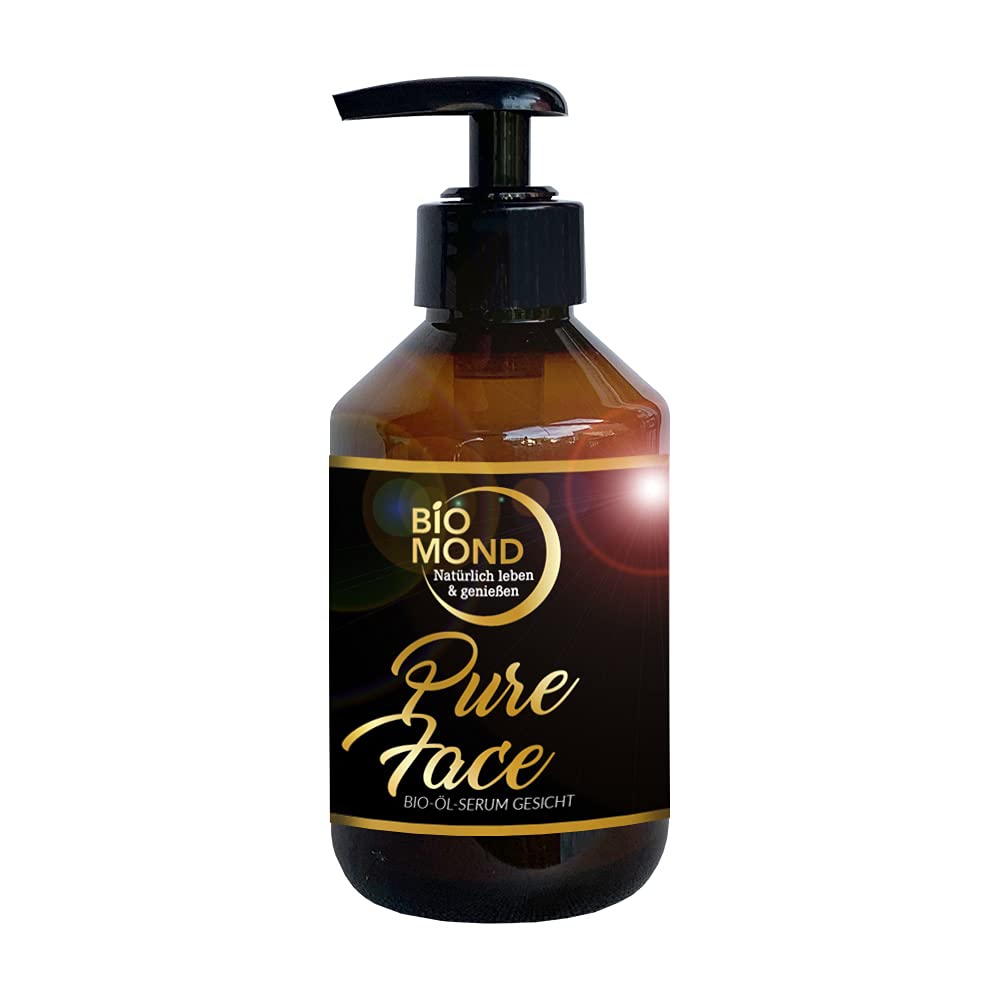 BIO PURE FACE OIL Gesichtsöl Hautöl Serum BIOMOND 200 ml, 100% Naturkosmetik, frisch gepresste Pflanzenöle, vegan, Feuchtigkeit, Hautstraffung