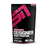 ESN, Designer Whey Protein Pulver, Strawberry, 1 kg, Bis zu 23 g Protein pro Portion, Ideal zum Muskelaufbau und -erhalt, geprüfte Qualität - made in Germany