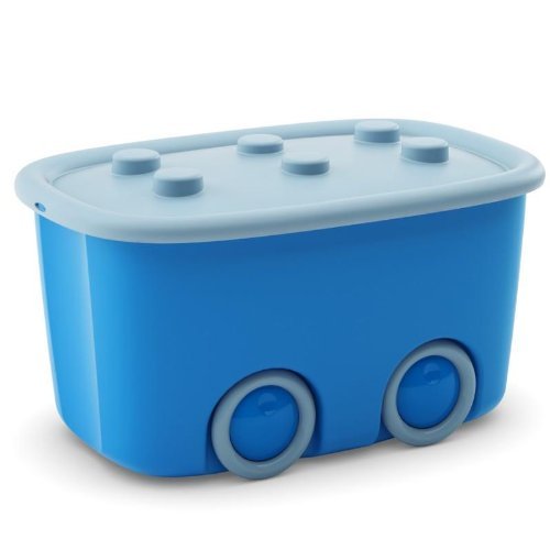 Spielzeugkiste Schatztruhe Aufbewahrungskiste 46 Liter (1, Blau)