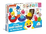 Clementoni 17426 Soft Clemmy Baby-Shark Spielset mit weichen Bausteinen, 10 Monate +, Mehrfarbig, Einheitsgröße