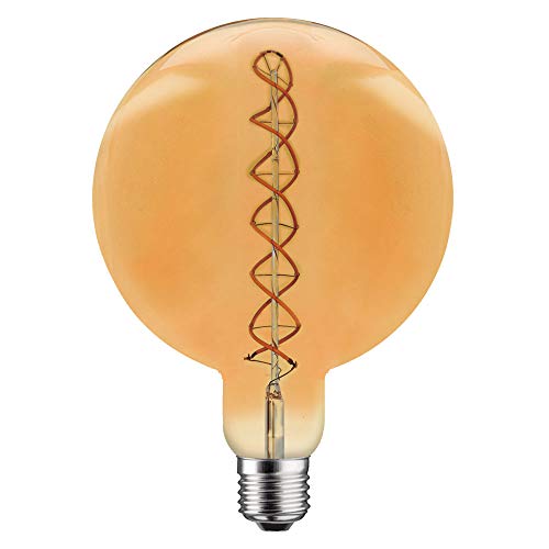 NCC-Licht LED Spiral Filament 5W = 25W E27 klar gold gelüstert extra warmweiß 2200K DIMMBAR (Mega Globe G200)