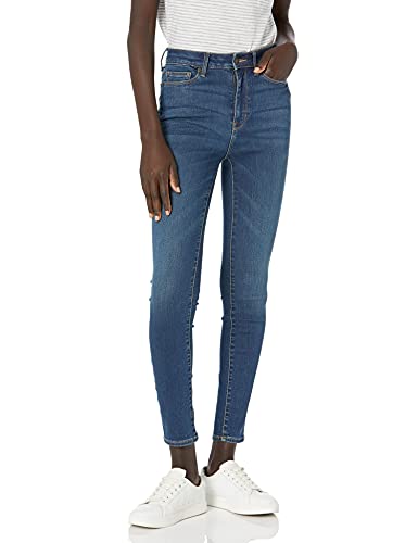 Goodthreads Damen Skinny-Jeans mit Hohem Bund, Blau, 56 Kurz