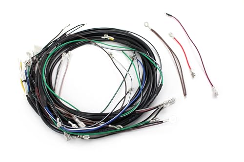 AKA Elektric Kabelbaum mit farbigen A4 Schaltplan für Simson S50, S51, S70
