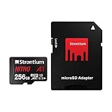 Strontium Nitro MicroSD-Speicherkarte A1 mit 256 GB und SD Karten Adapter, 256 GB - praktischer SD-Adapter im Lieferumfang enthalten (66314)