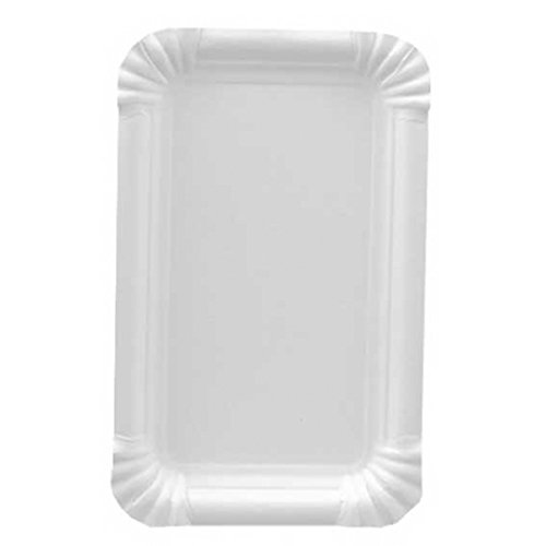 Gastro-Bedarf-Gutheil 3000 x Pappteller Kuchenteller eckig 10 x 16 cm