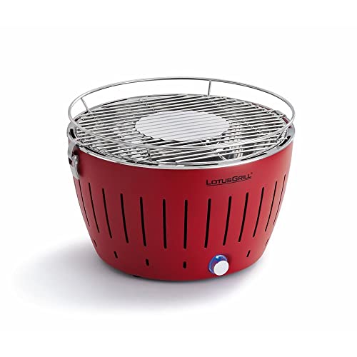 Lotusgrill Grill mit Ventilator, schnell aufheizend, rauchfrei, Rot (Blazing Red)