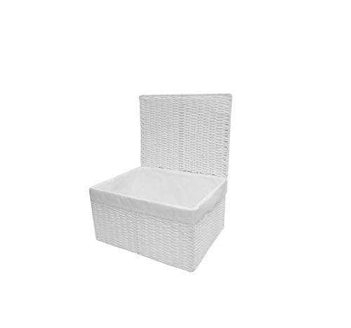ARPAN Papierkorb Stofffutter, Weißes Papierseil, Medium-W33xD24xH15cm