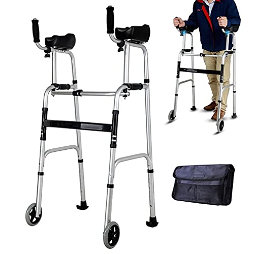 Gehgestell Rollator Walker mit Rädern Gehhilfe für ältere Menschen, faltbar, höhenverstellbar, eingeschränkte Mobilitätshilfe, Trainer für die unteren Gliedmaßen (Farbe: B) Sehnsucht nach (B)