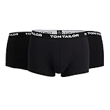 Tom Tailor Underwear Herren Hip Pants 3er Pack 70162-6061 Retroshorts, Schwarz (Black 9303), Small (Herstellergröße: S/4)