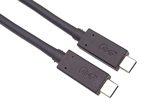 PremiumCord USB4™ Typ C Kabel, Thunderbolt 3, 8K@60Hz, Datenkabel UltraSpeed bis zu 40Gbit/s, Typ C Stecker, Schnellladung bis zu 5A, Farbe schwarz, Länge 1,2m