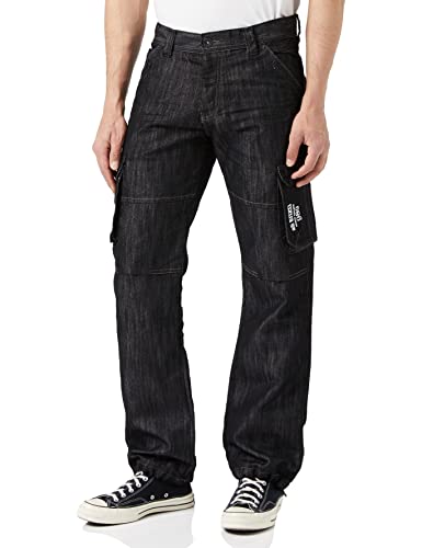 Enzo Herren Ez08 Loose Fit Jeans, Schwarz (Black Wash Black Wash), 36W / 32L