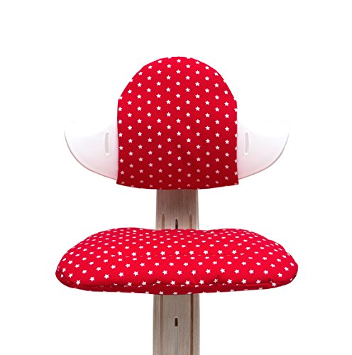 Blausberg Baby - Sitzkissen Set für Nomi Hochstuhl von Evomove - Rot Stern