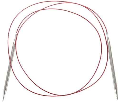 ChiaoGoo CG7060-19 Circular Knitting Needle, Silver, Red, One Size