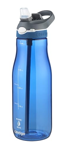 Contigo Cortland Autoseal Wasserflasche | Große 1200 ml BPA-freie Trinkflasche | Sportflasche | auslaufsichere Trinkflasche | ideal für Schule, Fitnessstudio, Fahrrad, Laufen, Wandern