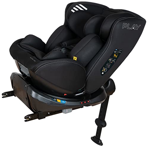Play 360 Pro i-size Autositz für Kinder von 40 bis 150 cm, 4 Liegepositionen (schwarz)