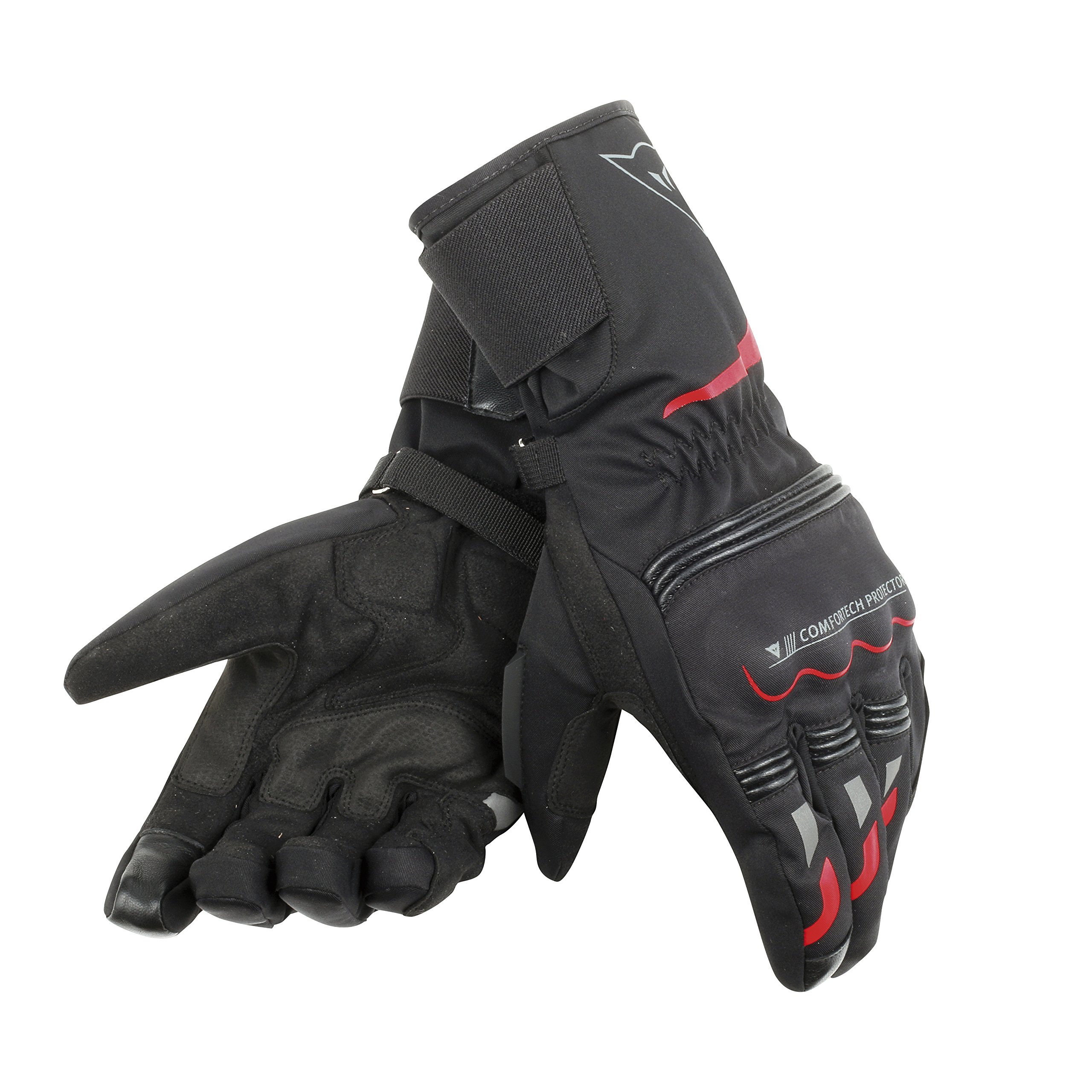 Dainese-TEMPEST UNISEX D-DRY LONG Handschuhe, Schwarz/Rot, Größe S
