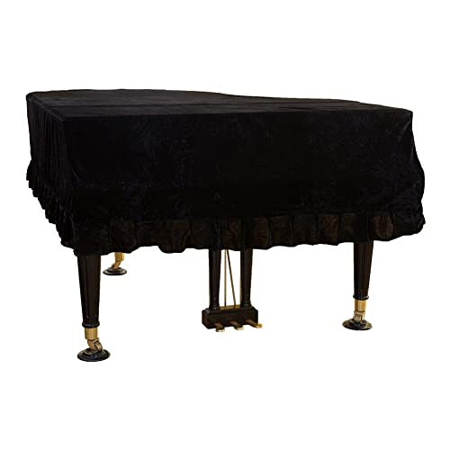 Danlai Grand Piano Cover Anti -Scratch Piano Deckung Gold Samt Staubschutzdeckel Klavierstaubdcover Abdeckung