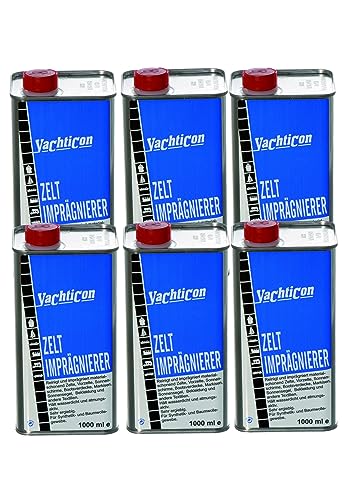 Yachticon 6 Flaschen Zelt & Markisen Imprägnierung á 1 Liter - 6 Liter Gesamtmenge -