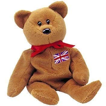 TY Beanie Baby - BRITANNIA the Bear (UK Exclusive) Made In Indonesia