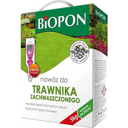 Biopon Rasendünger mit Unkrautvernichter - 2in1 Unkrautvernichtung + Düngung - Dünger für Rasen - 5 kg für 250 m²