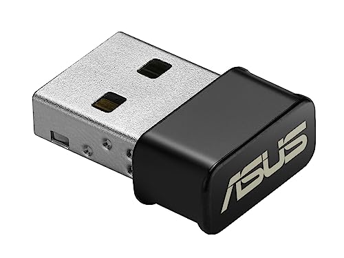 Asus USB-N14 N300 Wi-Fi USB Adapter (802.11 b/g/n, USB 2.0, Windows Mac & Linux kompatibel, Antennen, Standfuß)