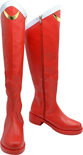 GSFDHDJS Cosplay Stiefel Schuhe for Sailor Moon Sailor Moon red