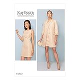 Vogue Mustern Schnittmuster Jacke und Kleid, Mehrfarbig, Größen 14–22