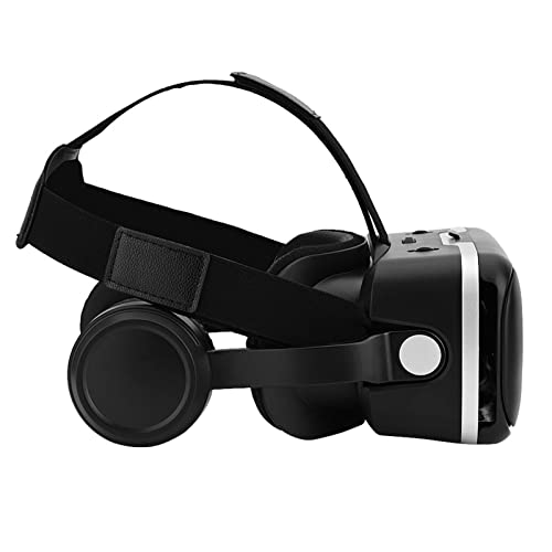 VR SHINECON Virtual Reality 3D für VR-Brille Superleichte Virtual Reality Super 3D-Bildeffekt 3D-Brille Atmungsaktiv, Weich und Schön (3,5 "-6,0 " mit Android IOS-kompatiblen Kopfhörern)