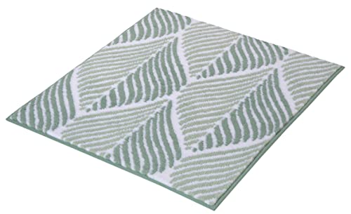 Kleine Wolke Badteppich Leaf, Farbe: Maledivia, Material: 100% Polyester, Größe: 50x 60 cm