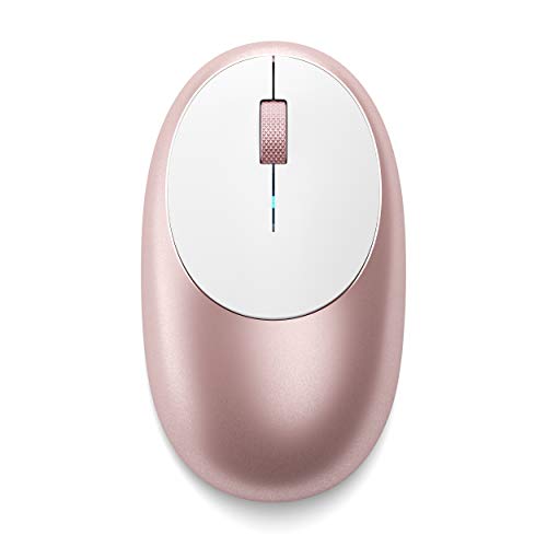 SATECHI Aluminium M1 Bluetooth Maus mit wiederaufladbarem Typ C-Anschluss - Kompatibel mit Mac Mini, iMac Pro/iMac, MacBook Pro/Air, iPad 2019, iPad 2018 Pro (Roségold)