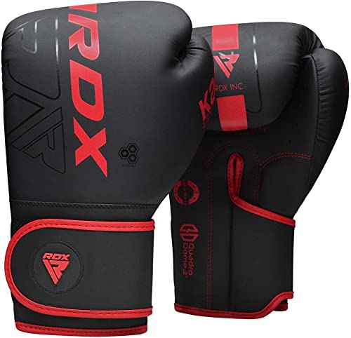 RDX Boxhandschuhe für Muay Thai und Training, Maya Hide Leder Kara Punchinghandschuhe für Kampfsport, Kick Boxen, Sparring, Boxsack, MMA, Sandsack Boxing Gloves (MEHRWEG)