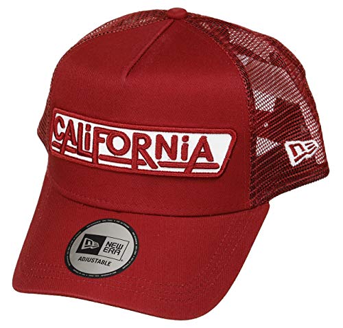 New Era Trucker Cap USA Patch California Rot, Size:ONE Size