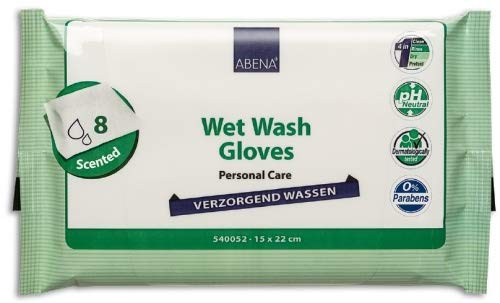 Abena Skincare - feuchte Waschhandschuhe Budget 8er - 15x21 cm
