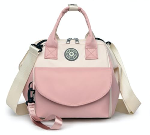 Emlivi Baby-Wickeltasche, großes Fassungsvermögen, isolierte Babyflaschentasche mit Griff für Mama oder Papa, tragbare Reisetasche (Rosa)
