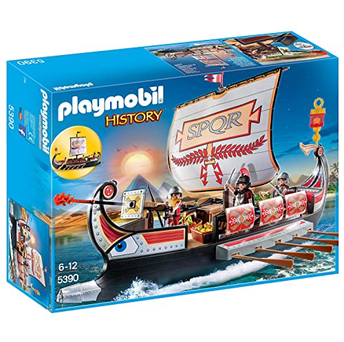 PLAYMOBIL History 5390 Römische Galeere, Schwimmfähiges Schiff, Spielzeug für Kinder ab 6 Jahren [Exklusiv bei Amazon]