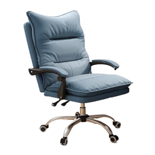 WSSDMFF Bürostuhl, Computerstuhl, bequem für langes Sitzen, Heimstuhl, Drehstuhl, Bürostuhl (Farbe: Blau, Größe: A)