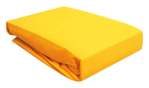 Spannbettlaken für Wasserbett / Boxspring / Übergrößen 180-200x200-220 cm in vielen Farben (gelb / yellow / jaune)