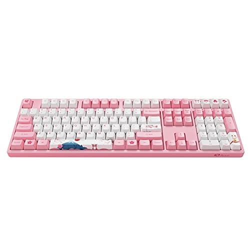 Akko World Tour Tokyo 108-Key R1 Wired Gaming Mechanical Keyboard, Programmable with OEM Profiled PBT Dye-Sub Keycaps and N-Key Rollover (Akko 2nd Gen Orange Tactile Switch)