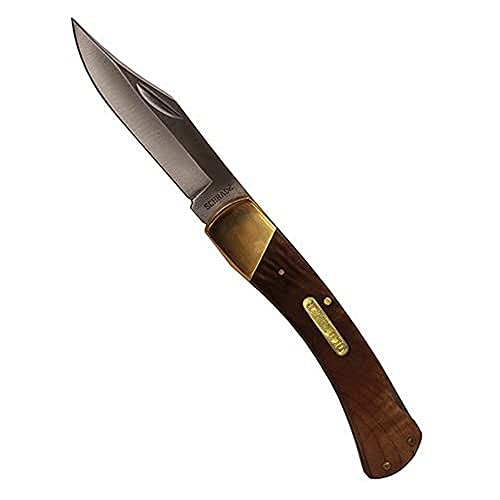Schrade SCH6OTW Custom, Desert Iron Wood Handle Taschenmesser-Old Timer Golden Bear Lockback-Länge geschlossen: 12.7 cm, Stahl, Mehrfarbig