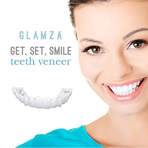 2 Paar Furnier zum Aufstecken – künstliche Zahn Furniere – lächelnde Furniere zum Einrasten der Zähne für den Unterricht und temporäre Aufhellungs-Zahnspangen für Männer und Frauen