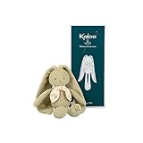 KALOO - Lapinoo - Grüner Hase - Baby-Plüschtier aus Cord - 25 cm - Sehr Weiches Material - Geschenkbox - Ab Geburt, K218014