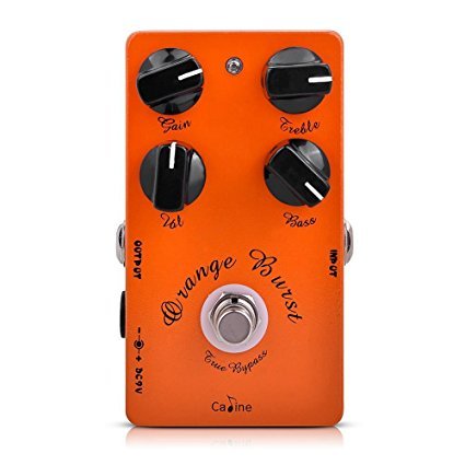 Caline CP-18 Orange Burst Verzerrer Pedal für Gitarre